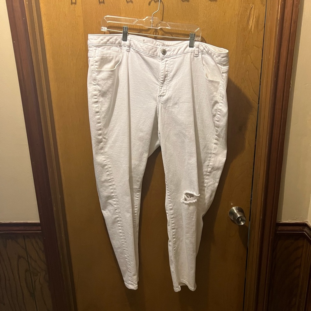 Lane Bryant White Boyfriend Jeans
